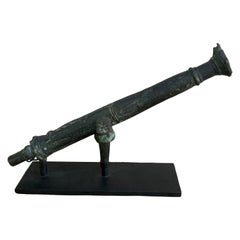 Indonesian Colonial Cannon "Lantaka" Crafted from Bronze, with Engravings
