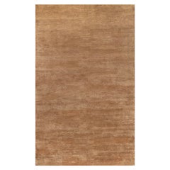 Contemporary Hand-Knotted Wool Rug in Shade of Golden Brown by Doris Leslie Blau