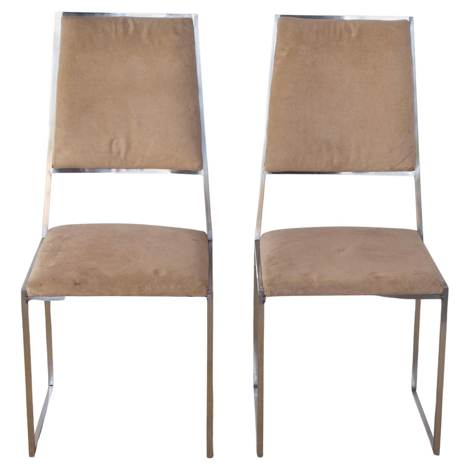 Mario Sabot Italian Midcentury set of two Chairs Mid 70's For Sale
