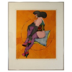 Richard Lindner Pillow and Almost a Circle Lithograph 1969 Artist's Proof