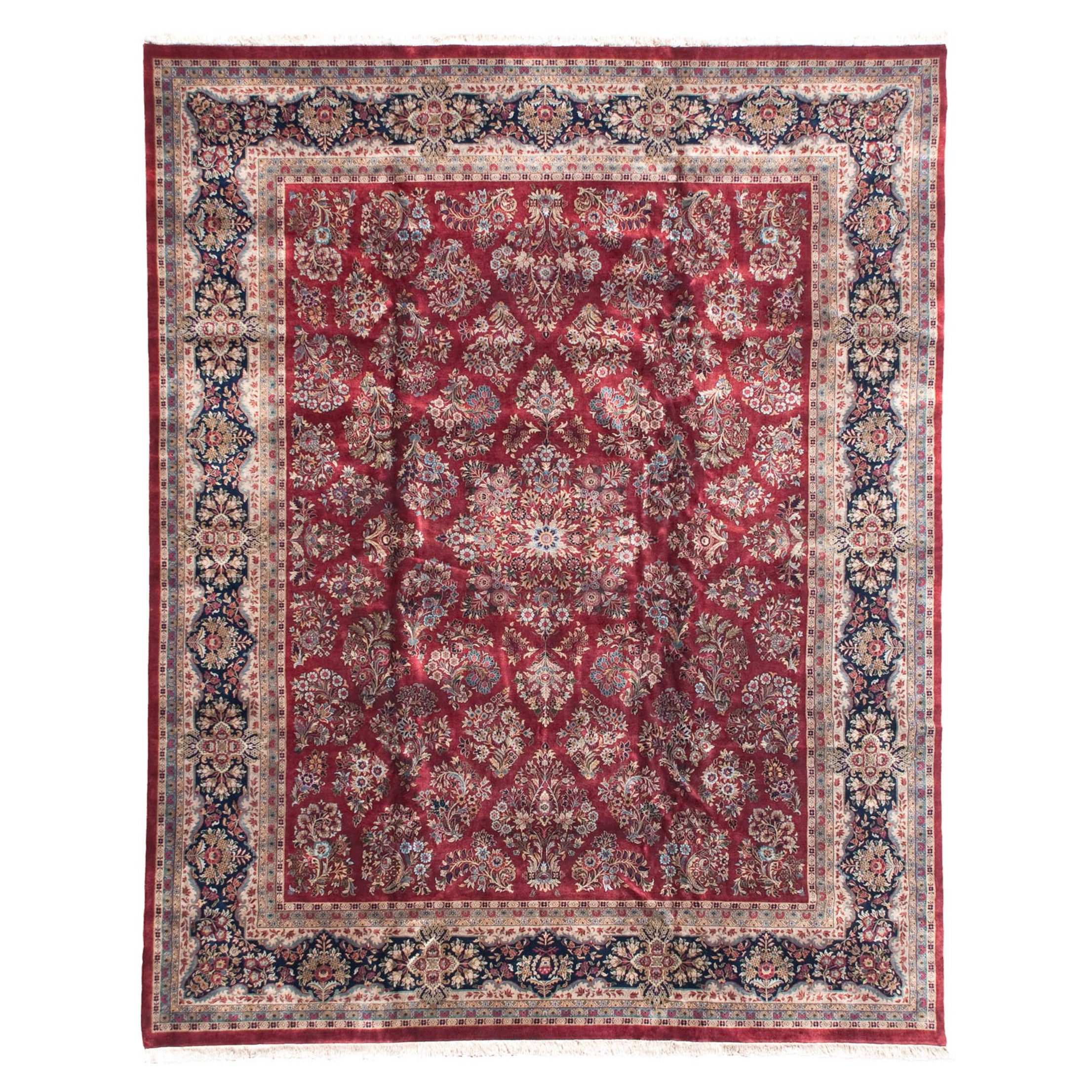 Fine Indian American Sarouk Design Carpet For Sale