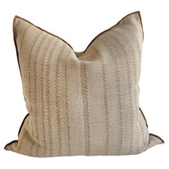 Custom French Linen Embroidered Double Sided Pillow
