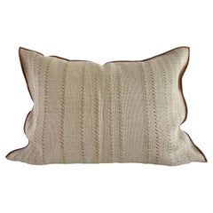 Custom French Linen Embroidered Double Sided Pillow