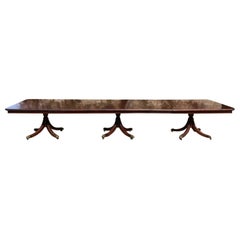 Three Pedestal Mahogany Dining Table