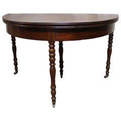 French 19th Century Louis-Philippe Demi-Lune Table