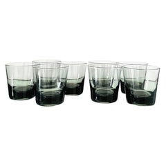 Bicchieri da cocktail grigi fumé della modernità di metà secolo, set di 8, Danimarca, C.C. 1960