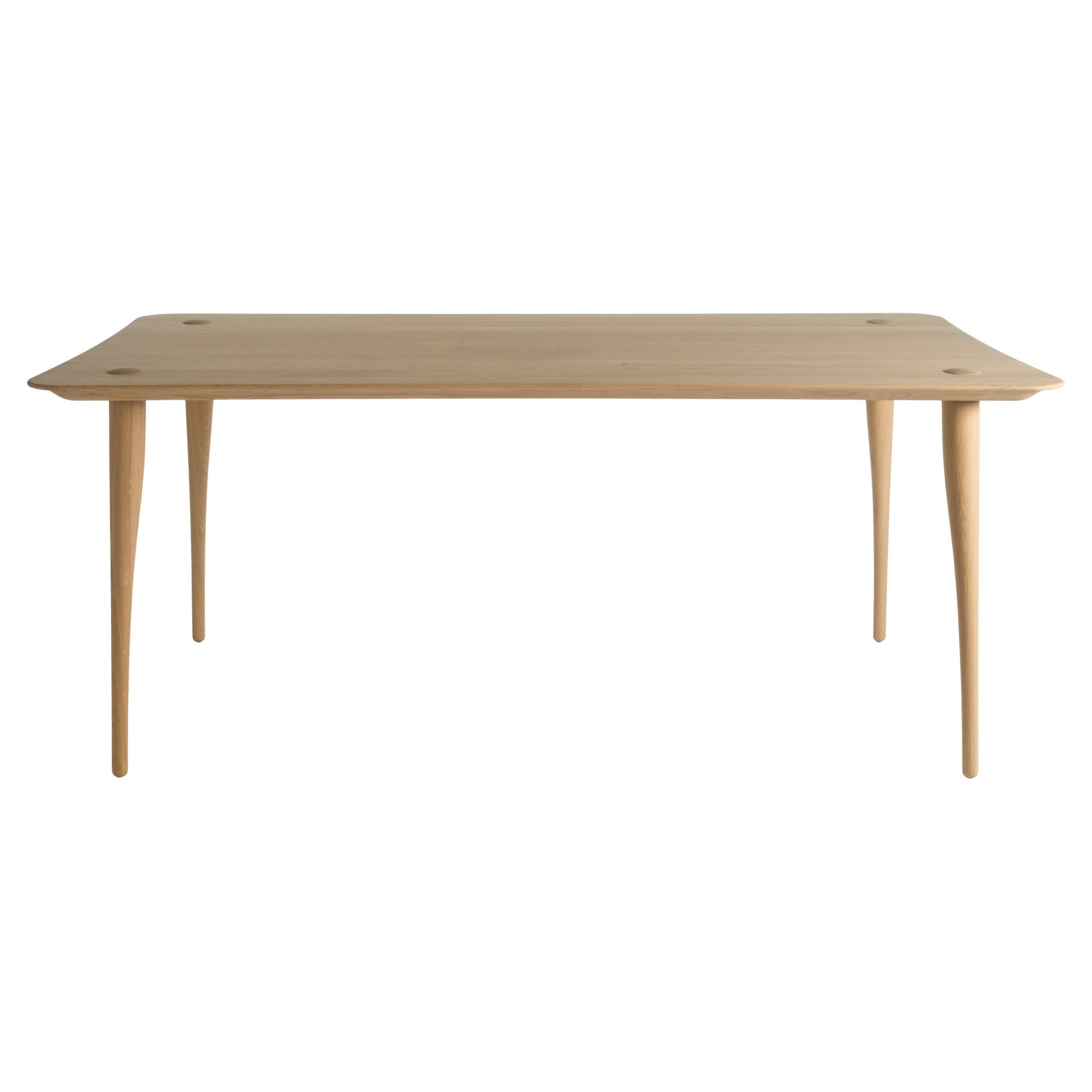 Revised Lewes – solid oak dining table - rectangle 180x95cm For Sale