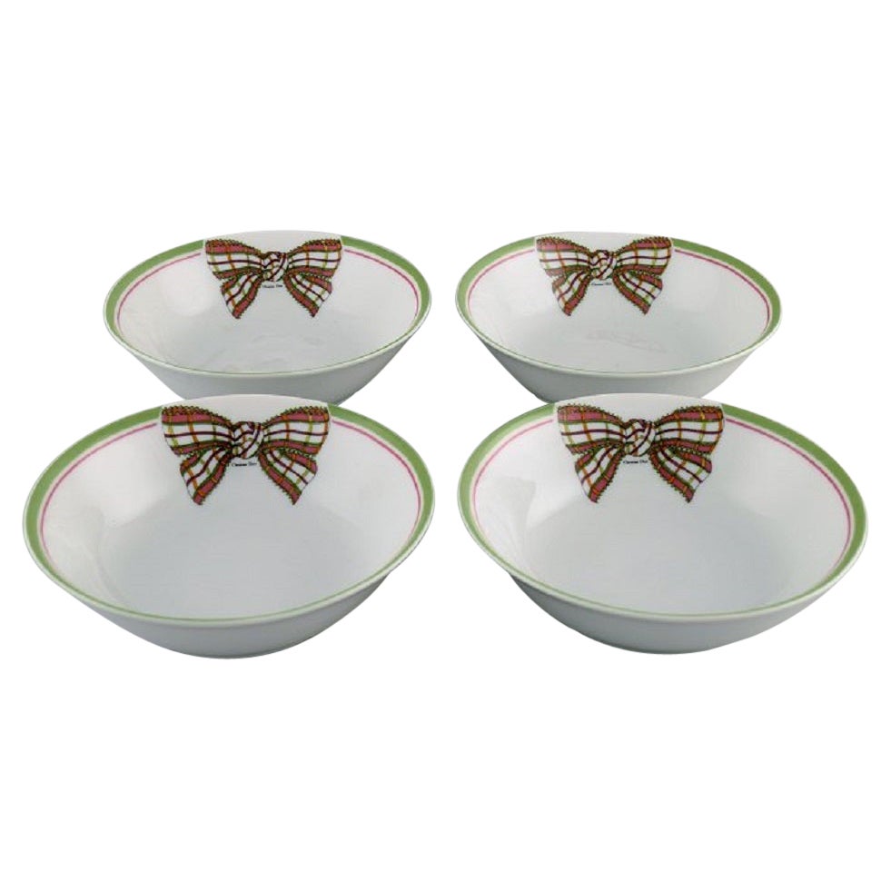 Quatre rares bols « Printemps » en porcelaine de Christian Dior de Limoges, France en vente