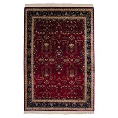 Tapis indien raffiné à motif Mohajeran Sarouk