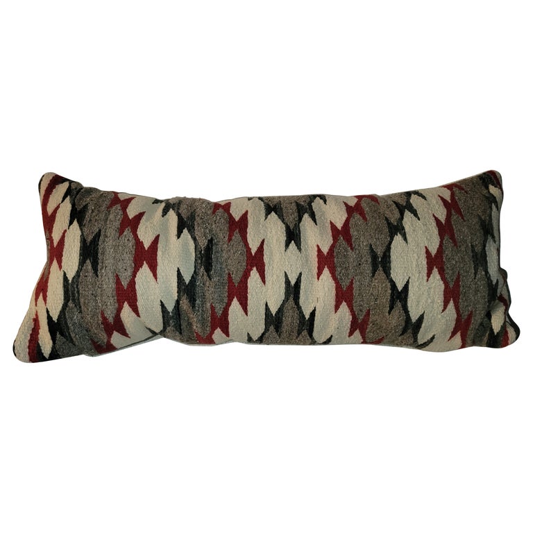 Eye Dazzler Navajo Indian Weaving Bolster Pillow For Sale at 1stDibs