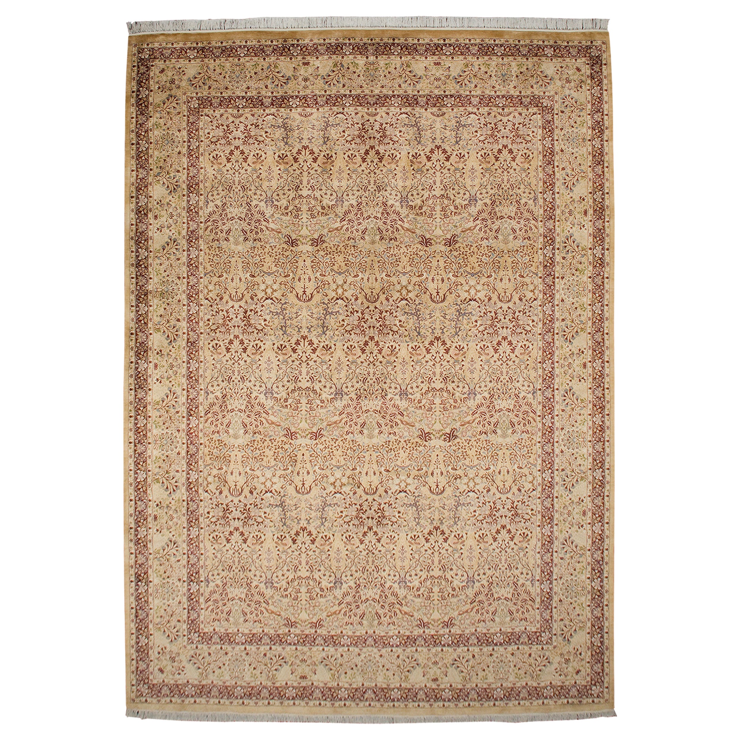Vintage Pakistani Kerman Design Carpet For Sale
