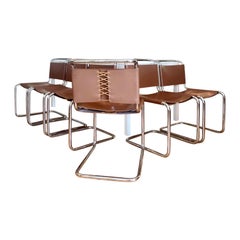 Set of 6 Knoll Spoleto Dining Chairs in Rich Cognac