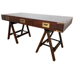 Charlotte Horstmann Campaign Desk with Leather Top circa 1960s