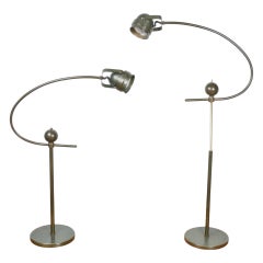 Paire de lampadaires industriels