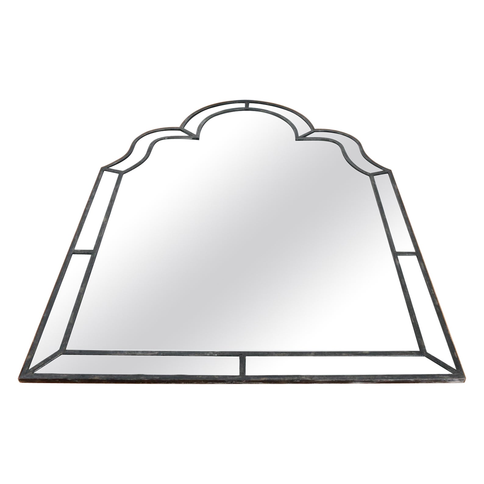 Iron Wall or Floor Large Mirror  For Sale