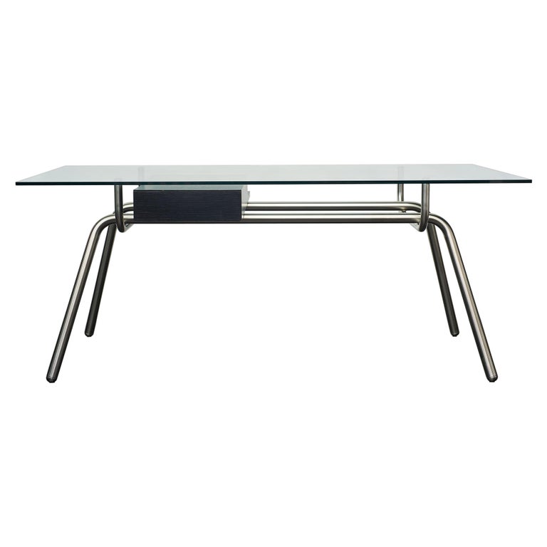 Stylish Tubular Steel Executive Desk For Sale at 1stDibs