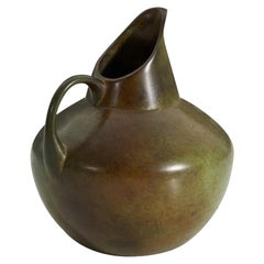 Vintage Gab Guldsmedsaktiebolaget, Pitcher, Bronze, Sweden, 1930s