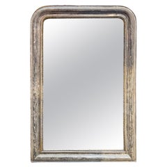 Antique 19th Century, French, Silver Leaf Louis Philippe Mirror