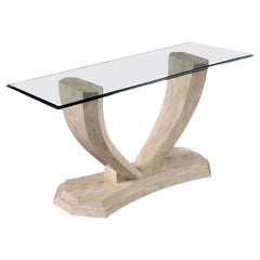 Robert Marcius for Maitland Smith Arched Tessellated Stone Console Table