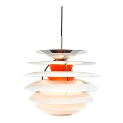 "Contrast" Lamp in Lacquered and Chromed Aluminum Shades by Poul Henningsen