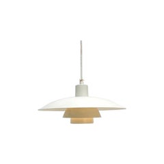 Vintage Ph4 Pendant in Metal and Painted White by Poul Henningsen