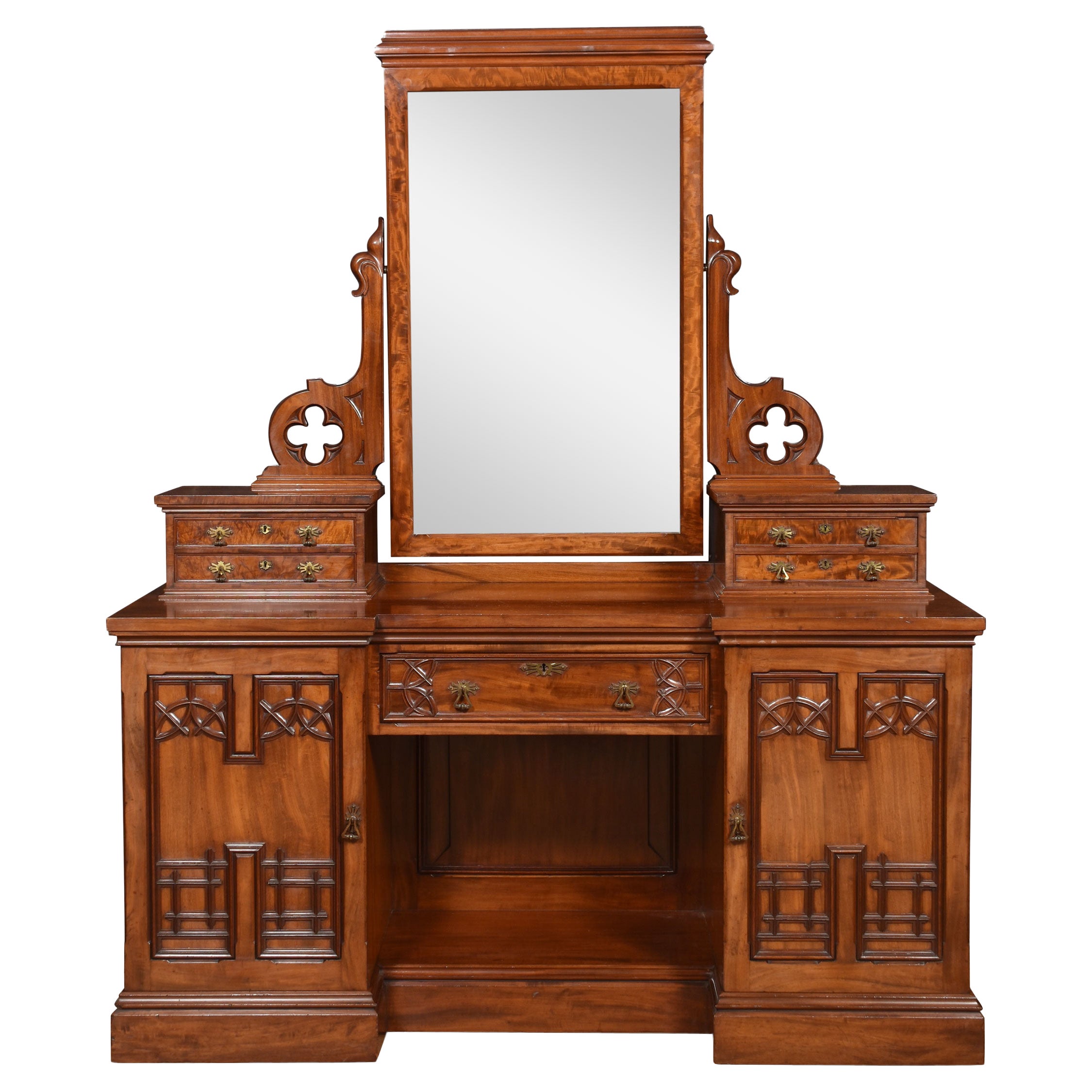 Gothic Revival Mahogany Dressing Table For Sale