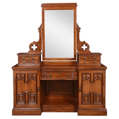 Gothic Revival Mahogany Dressing Table