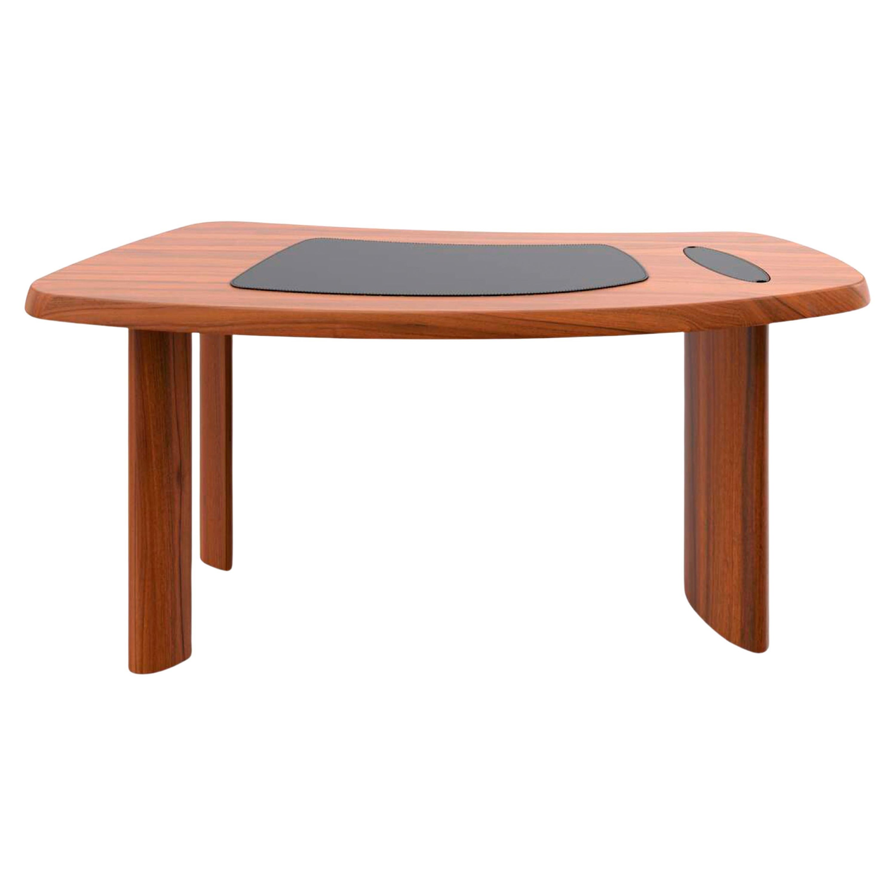 French modern mahogany 4 tier pivoting mexique table style of