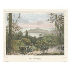 Antique Beautiful Handcolored Print of Manado Bay in Dutch East Indies 'Indonesia', 1833