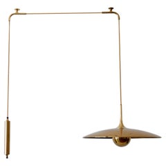 Rare Early Brass Counterweight Pendant Lamp 'Onos 55' by Florian Schulz 1960s