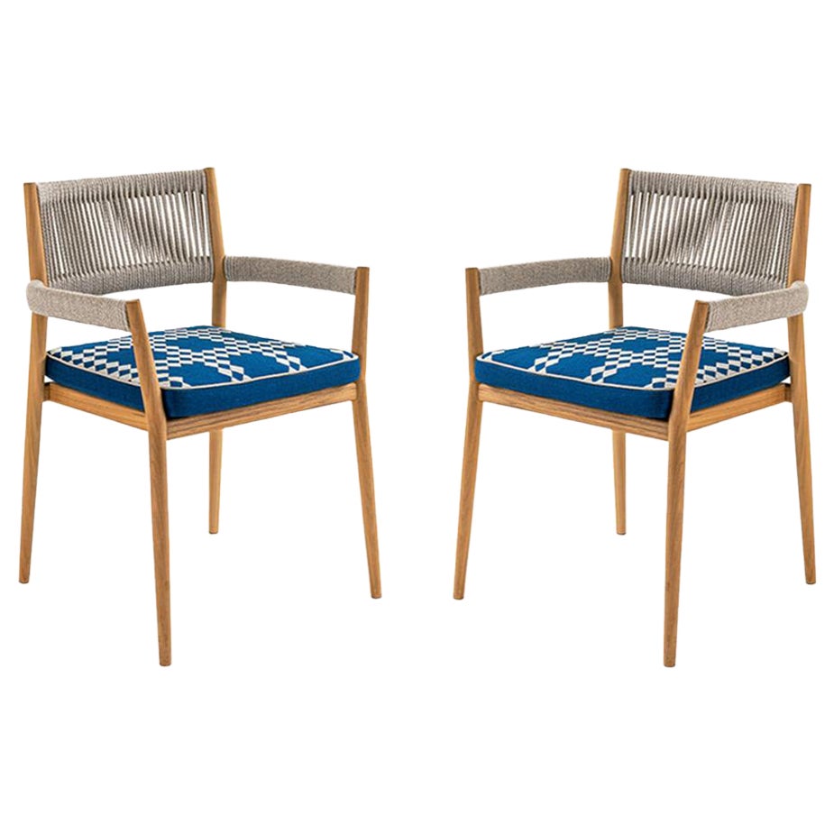 Ensemble de deux chaises d'extérieur Dine Out de Rodolfo Dordoni par Cassina