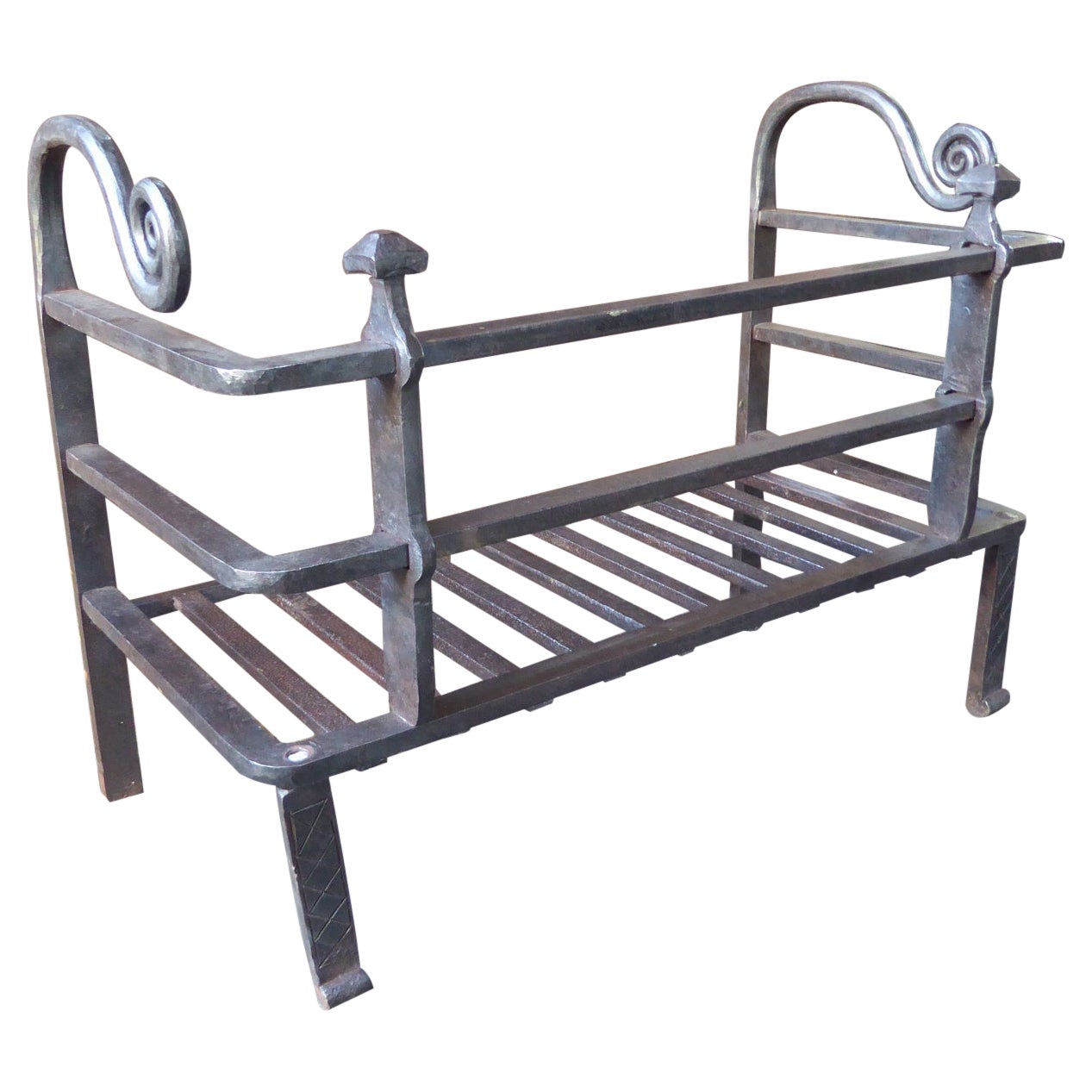 18th19th Century French Fire Grate, Fireplace Grate For Sale at 1stDibs