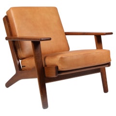 Hans J. Wegner, Lounge Chair, Model 290, Smoked Oak, 1970s Denmark