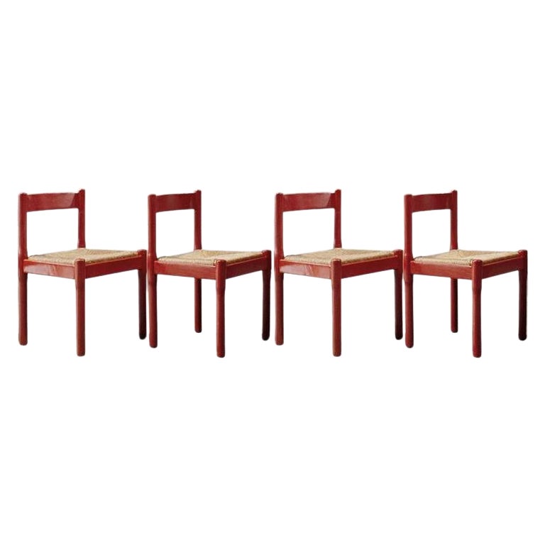 Vico Magistretti "Carimate" Dining Chairs for Cassina, 1960, Set of 4