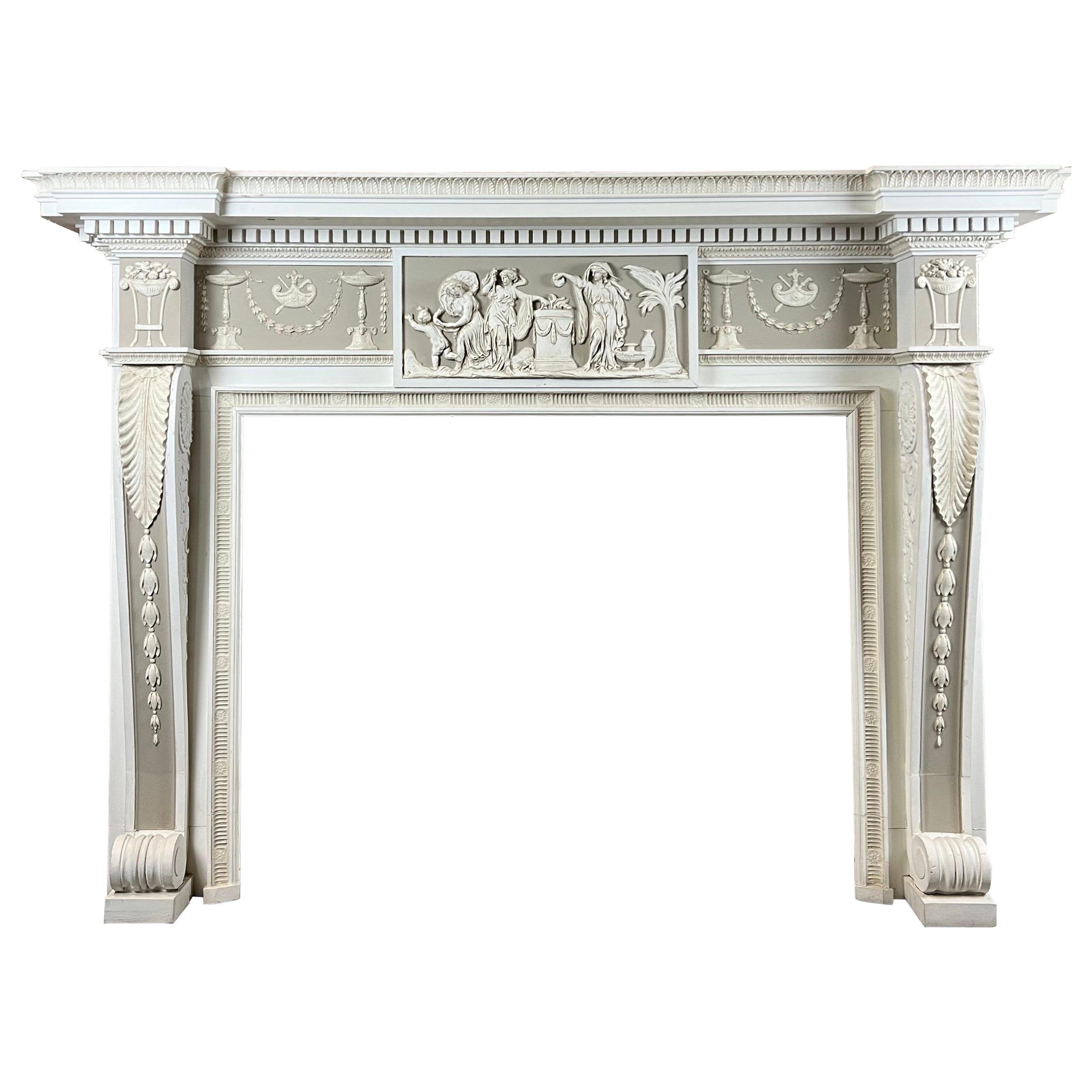 19th Century Timber Fireplace Mantlepiece - George Jackson and Sons. Ltd. For Sale