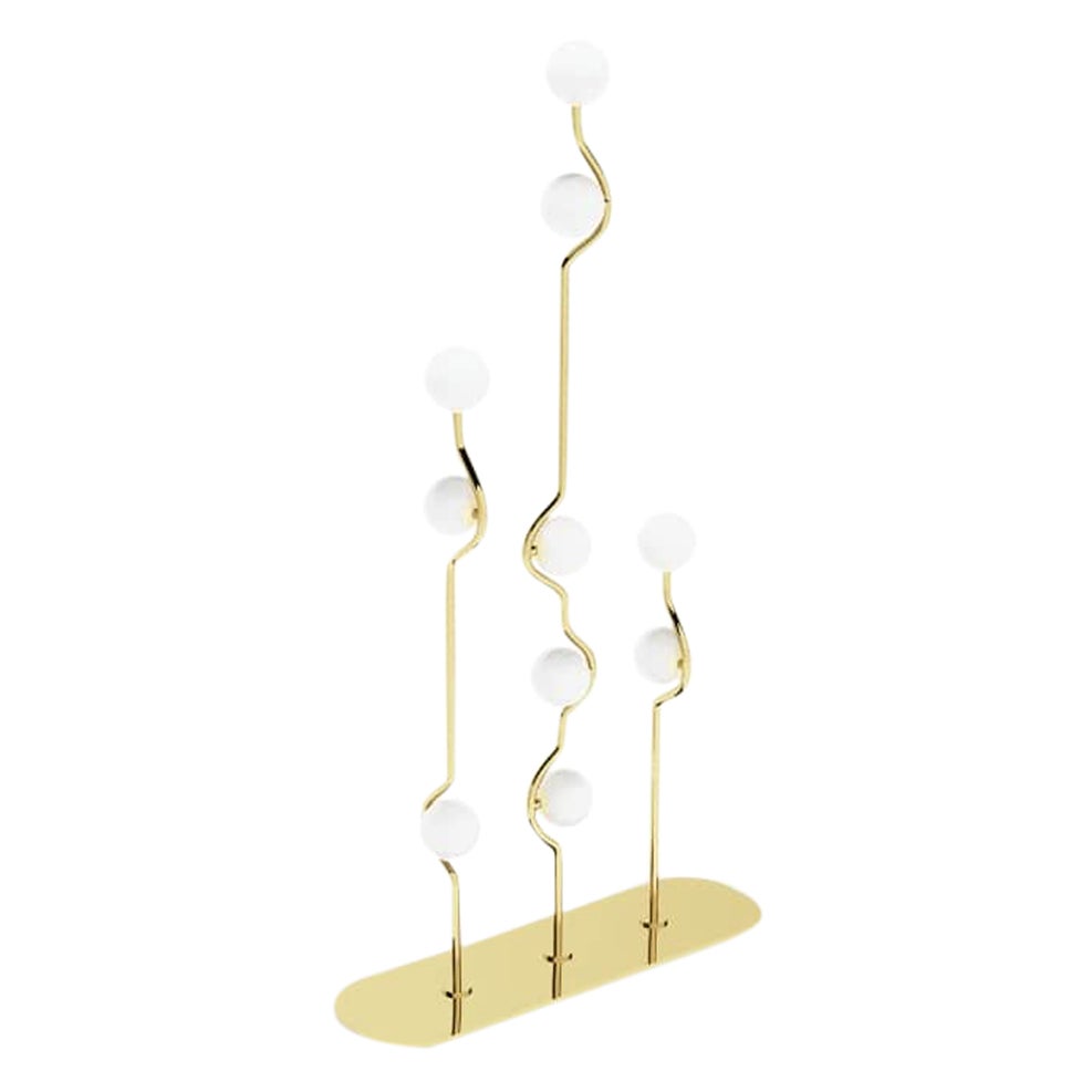 Modern Classic Polished Gold Branch Lamps Standing by Masquespacio For Sale