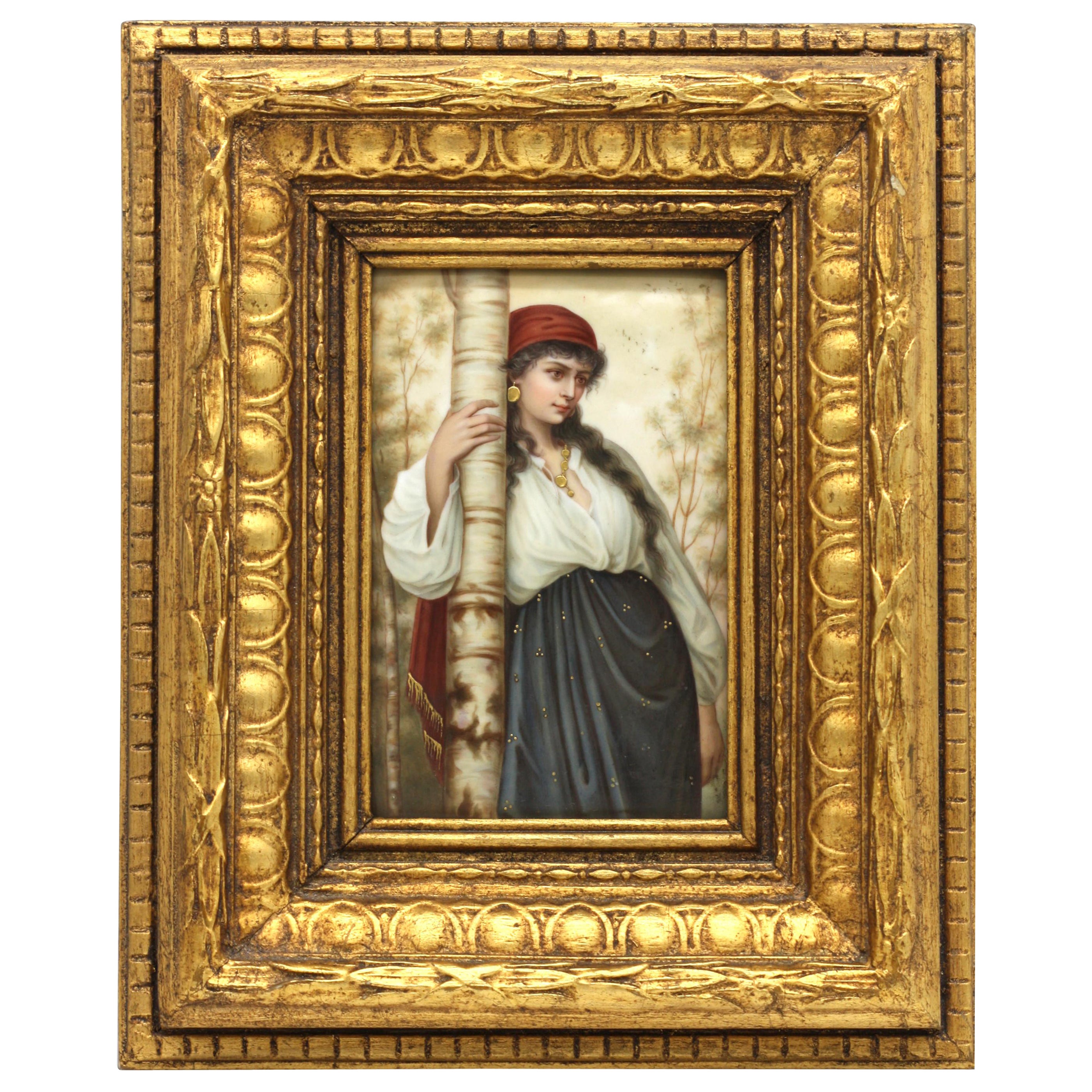 Berlin 'KPM' Style Porcelain Plaque, circa 1880 For Sale