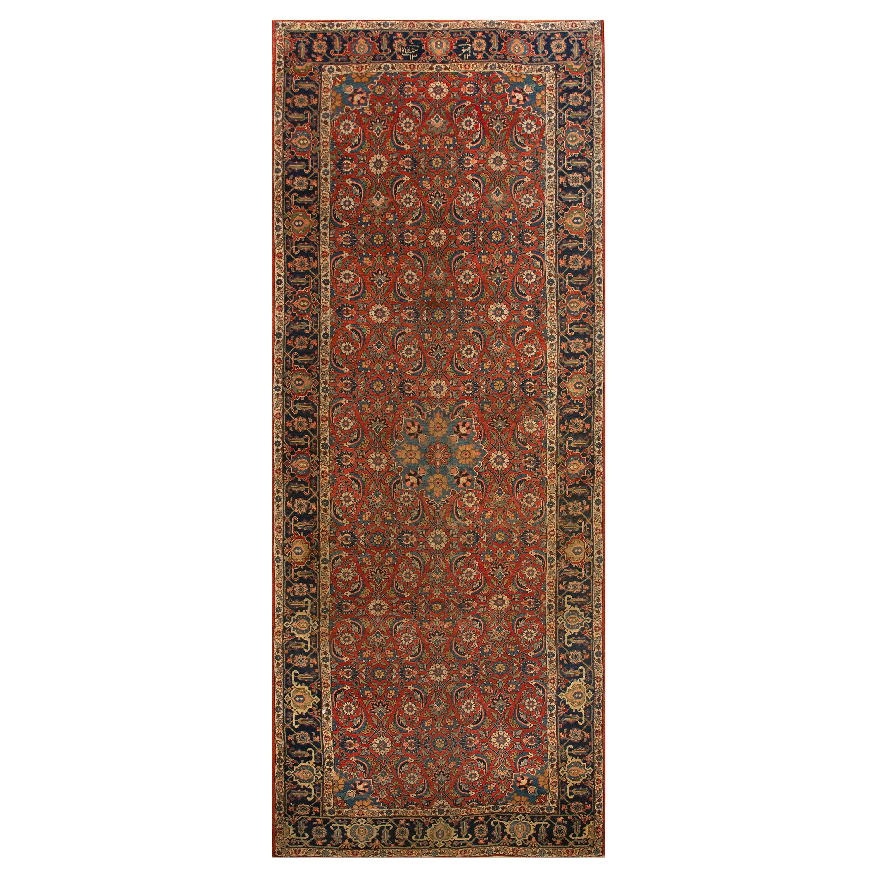1920s Persian Tabriz Carpet ( 7'4" x 18' - 223 x 548 cm ) For Sale