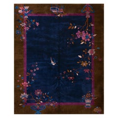 Tapis Art Déco chinois des années 1920 ( 7' 10"" x 9' 6"" - 238 x 290 cm)