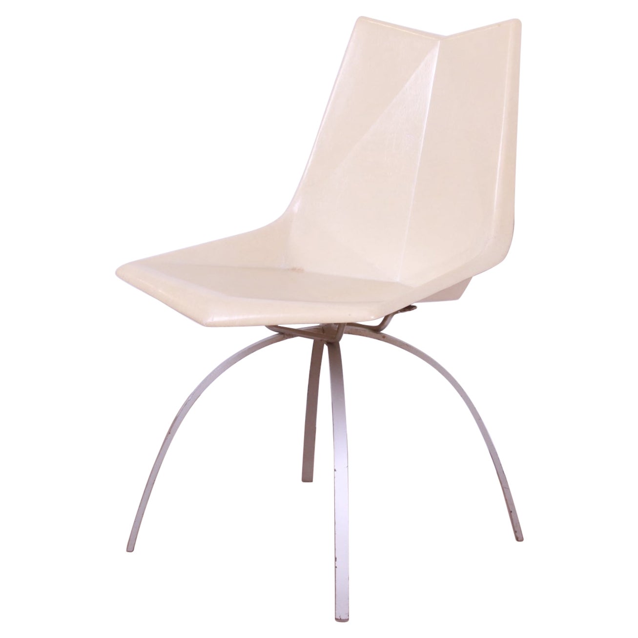 Paul McCobb Mid-Century Modern Fiberglass Origami Chair on Spider Base, 1950s