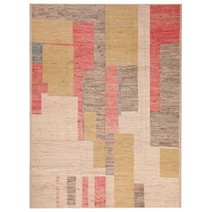 Nazmiyal Collection Colorful Modern Moroccan Area Rug. 9 ft 6 in x 12 ft