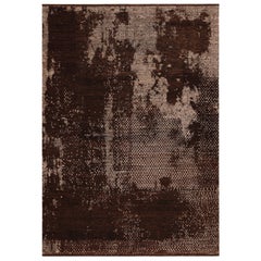 Nazmiyal Collection Textured Brown Modern Transitional Rug. 7 ft 7 in x 10 ft 10