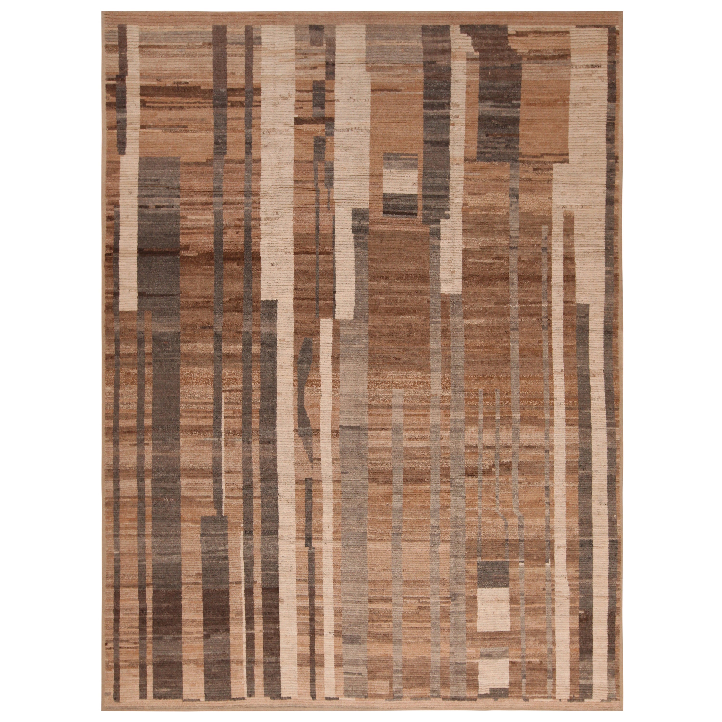 Nazmiyal Collection Nature Inspired Modern Moroccan Rug. 9 ft 1 in x 11 ft 11 in For Sale