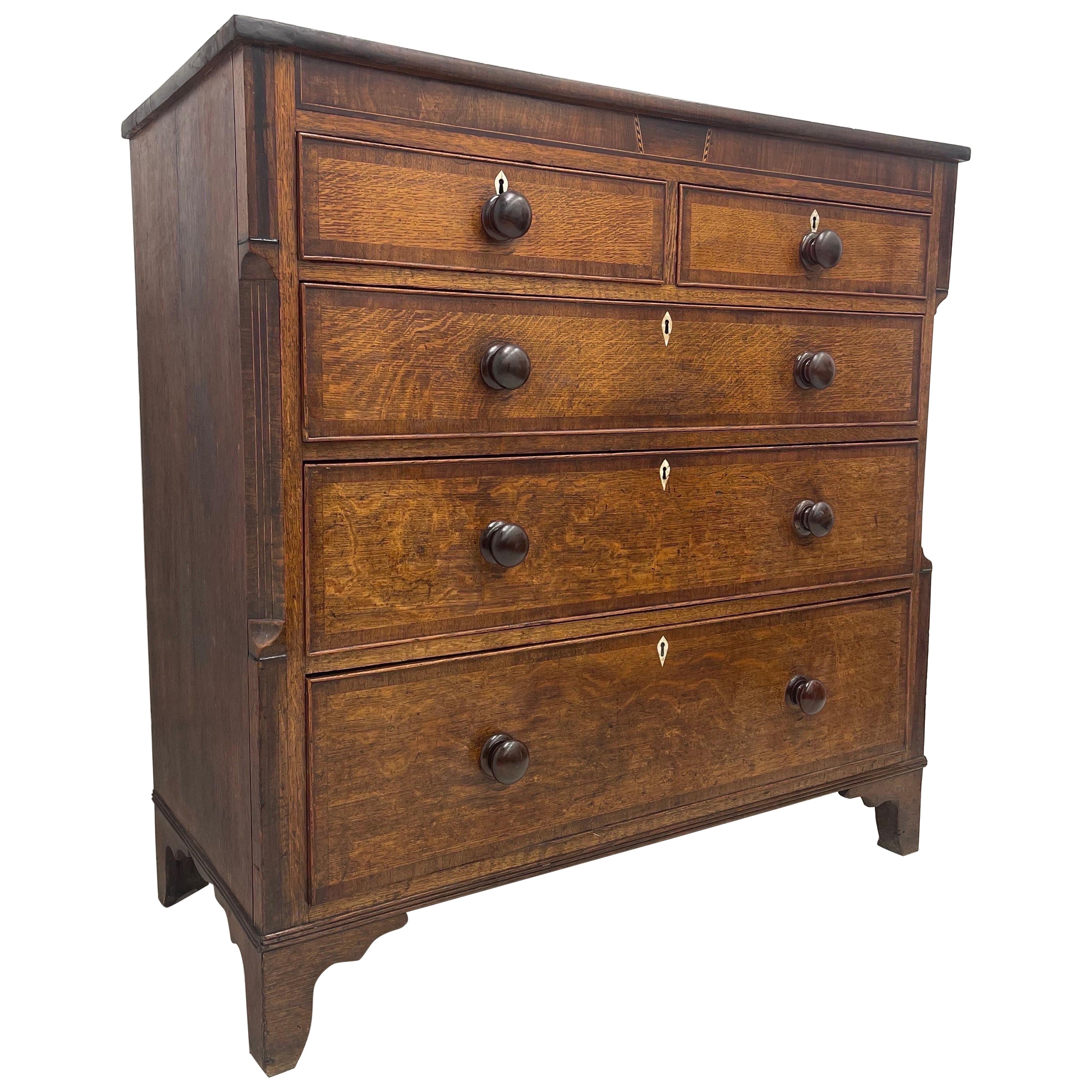 Antique Late 1800s English Dresser with Hand Cut Dovetailed Drawers For