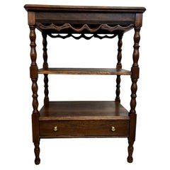 Vintage English Mahogany Side Table with Dovetailed Drawers