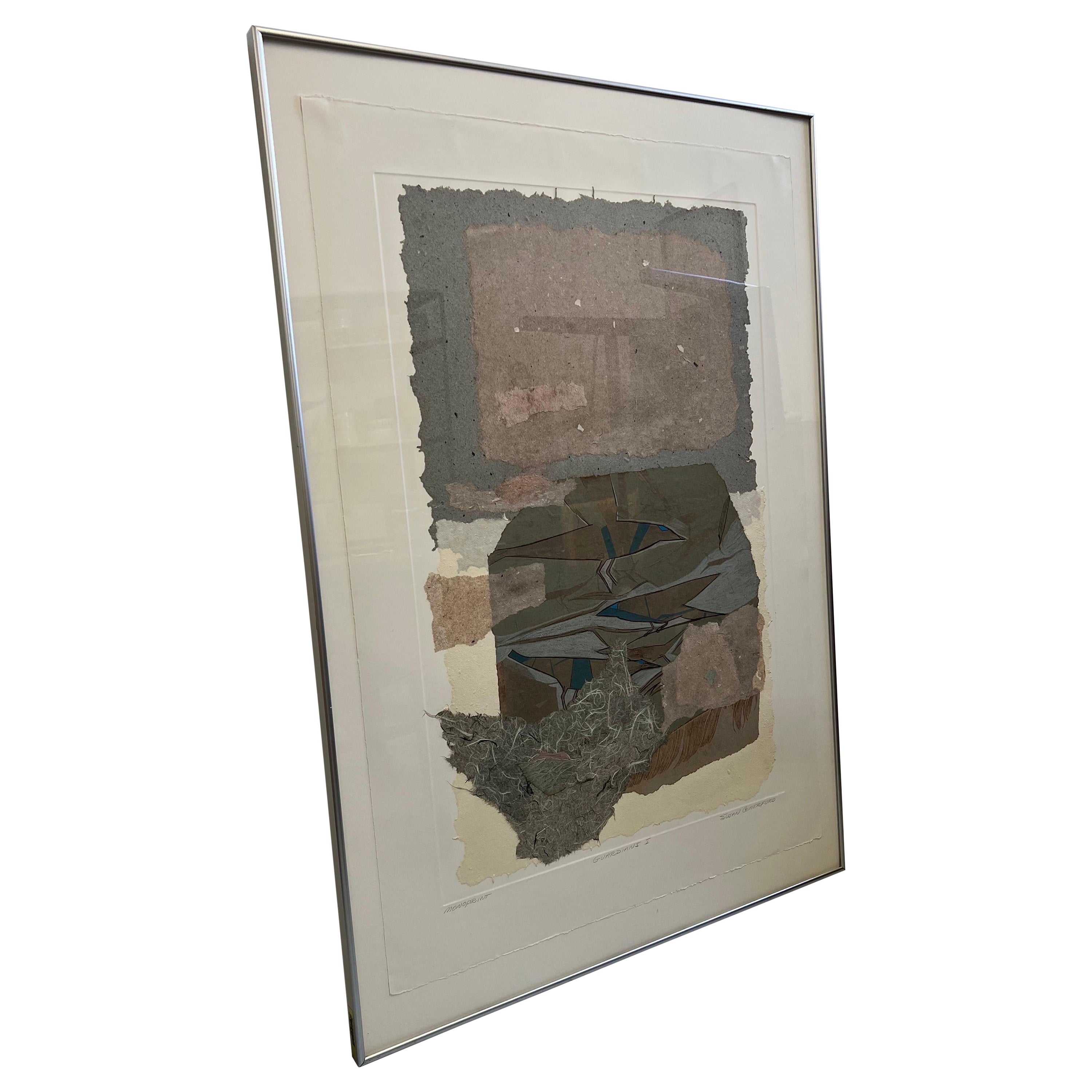 Framed Abstract Mixed Media Art