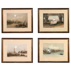 David Roberts Egypt Lithographs Hand Colored