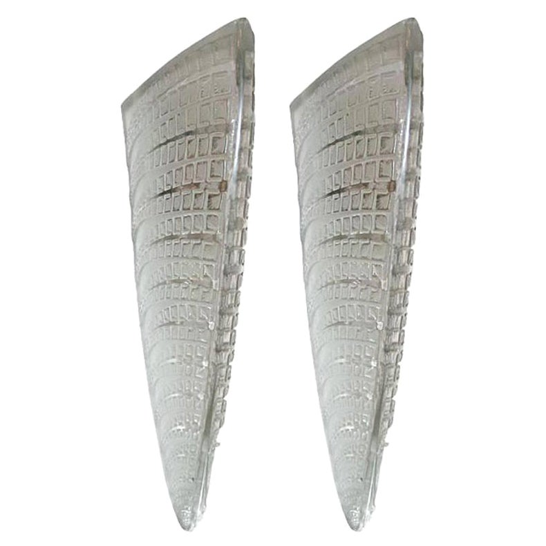Pair of "Fougers" Art Deco Wall Sconces by Rene Lalique For Sale