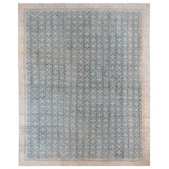 Doris Leslie Blau Collection Oversized Antique Indian Agra Handmade Wool Carpet