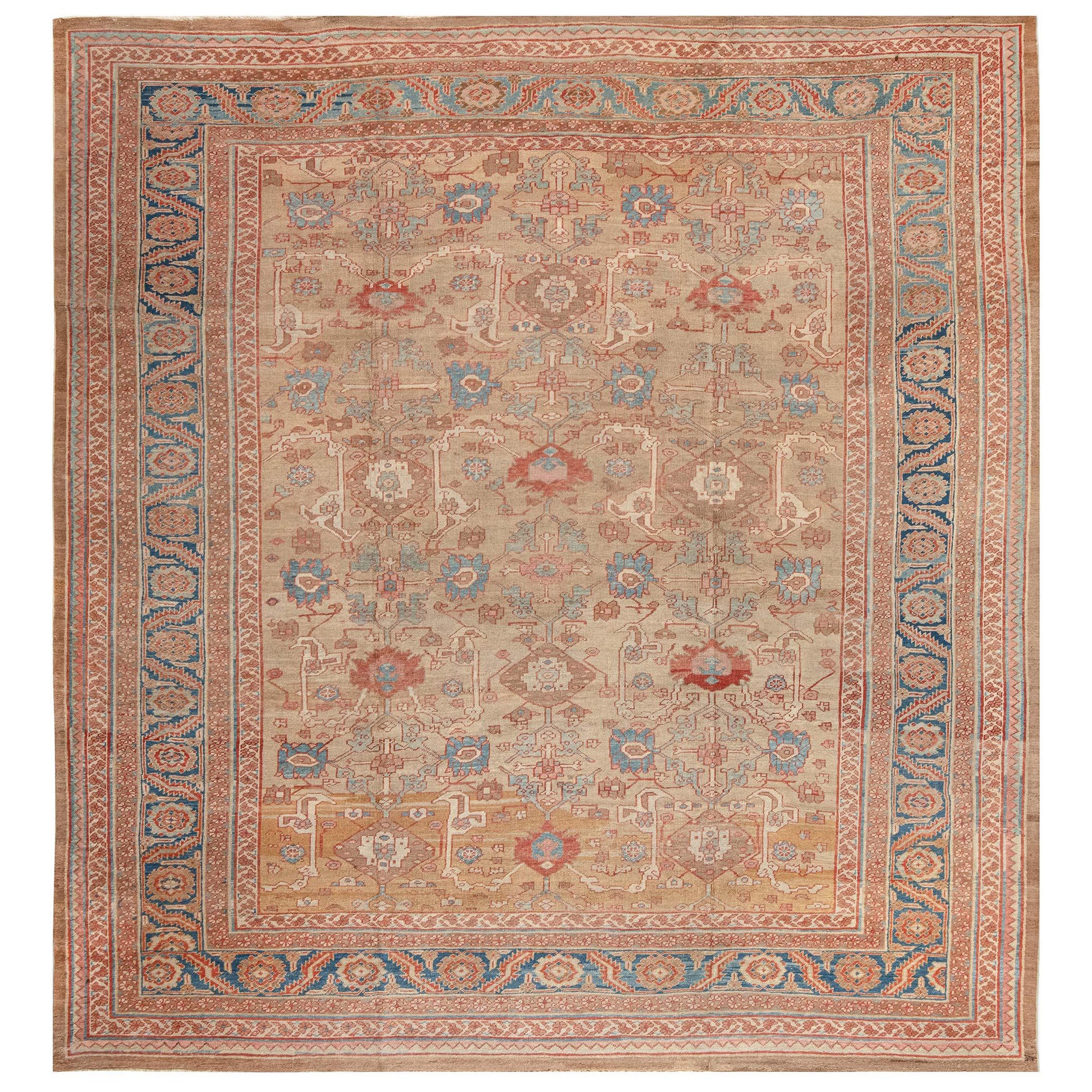19th Century Persian Bakshaish 'Size Adjusted' rug For Sale